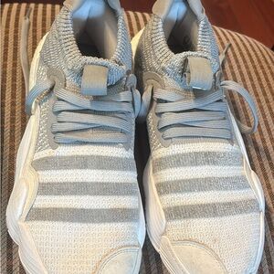 Adidas Gray and White Athletic Shoes with Cushioned Midsole